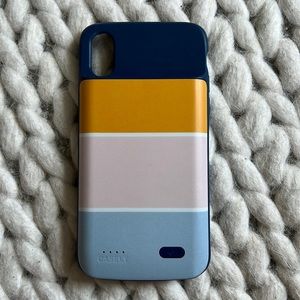 Color block Casely Power 2.0 charging case for iPhone XS